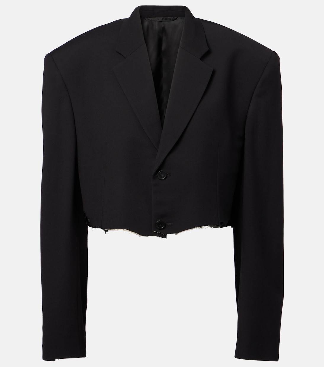 Cropped distressed blazer | Balenciaga