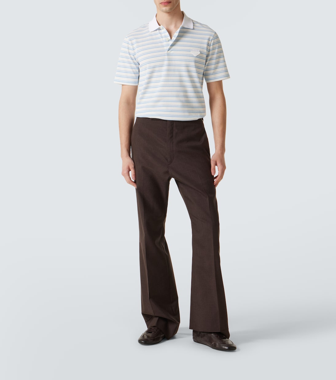 Polo de algodón a rayas | Prada