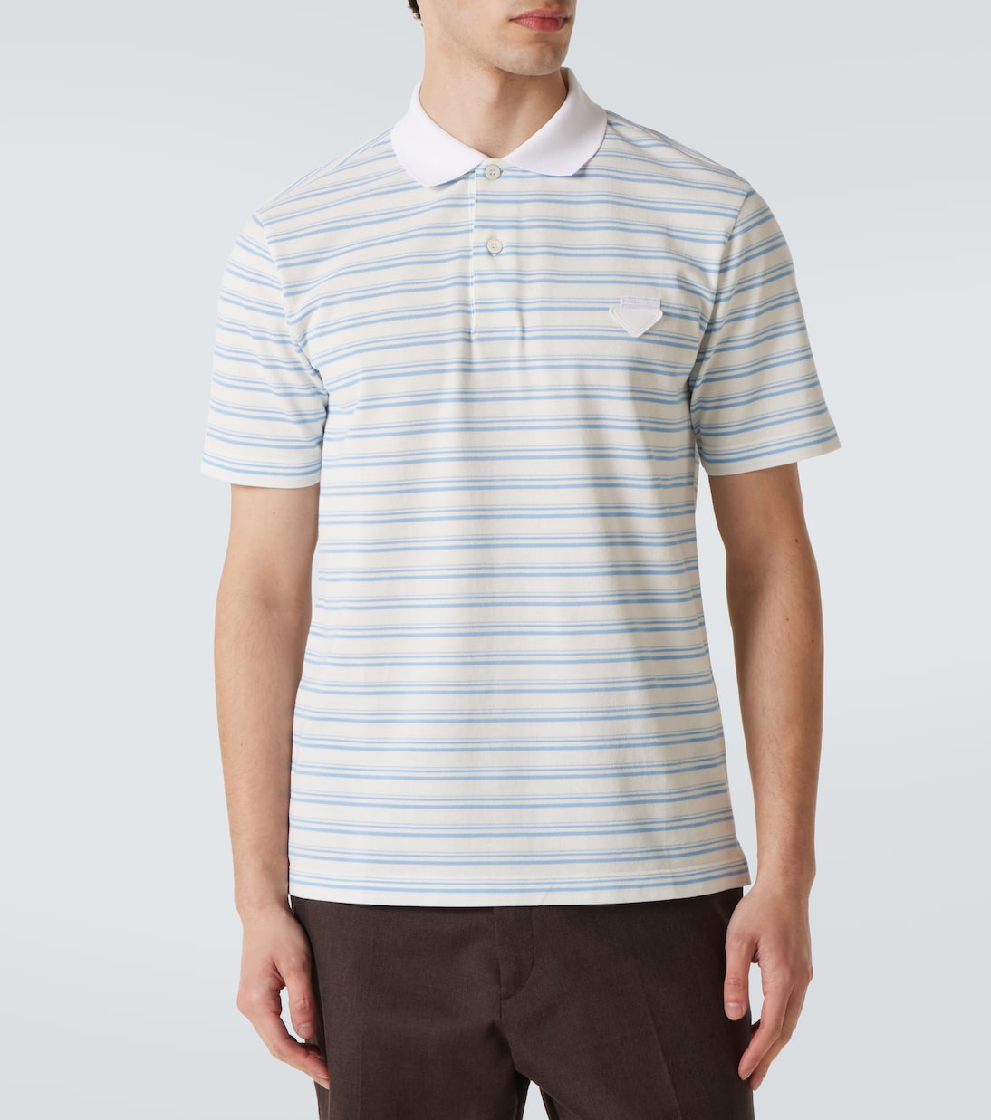 Polo de algodón a rayas | Prada