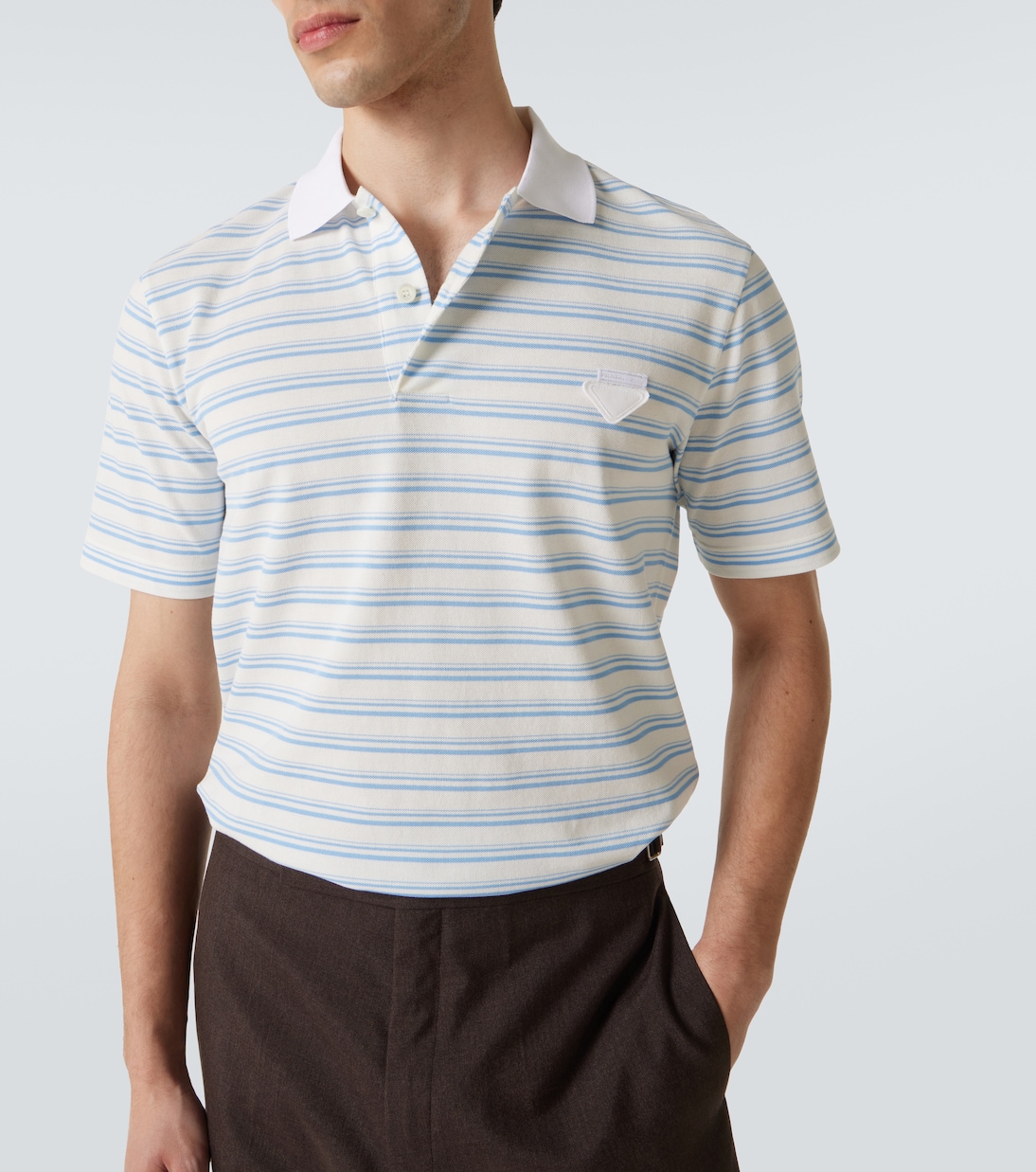 Polo de algodón a rayas | Prada