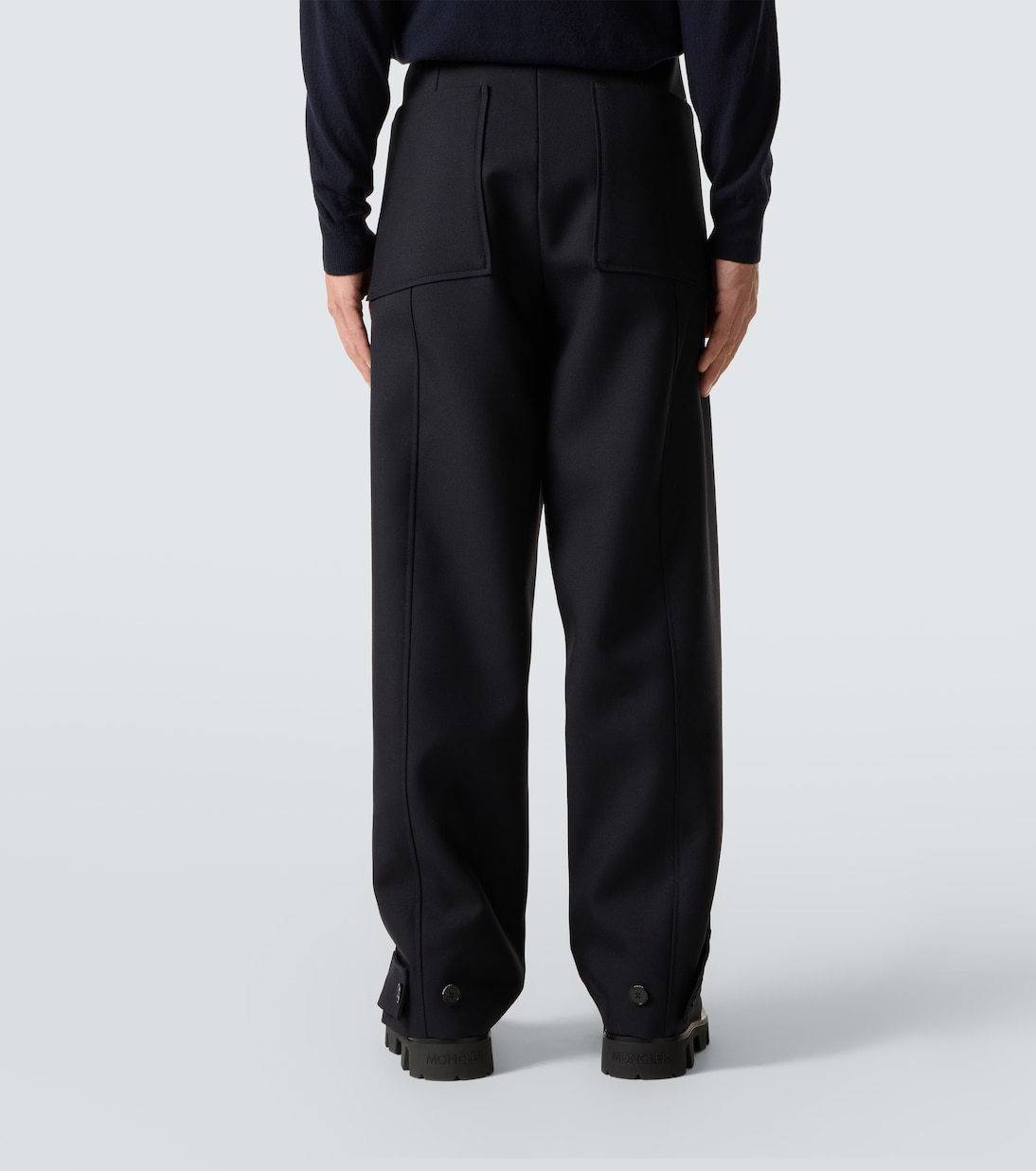 x Jil Sander wool wide-leg pants | Moncler Genius