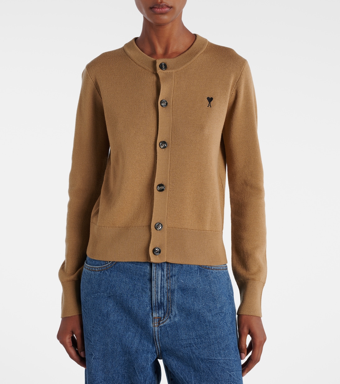 Ami De Cœur virgin wool cardigan | Ami Paris