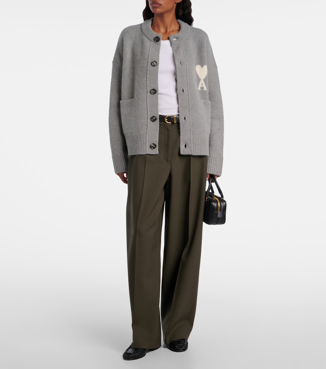 Ami de Cœur alpaca and wool-blend cardigan | Ami Paris