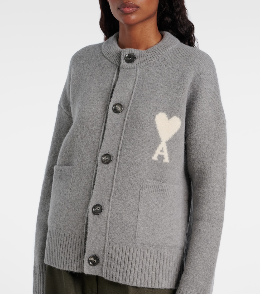 Ami de Cœur alpaca and wool-blend cardigan | Ami Paris