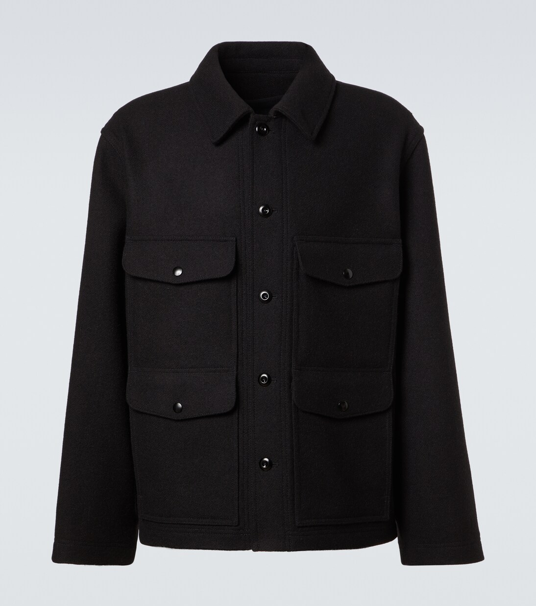 Wool felt field jacket