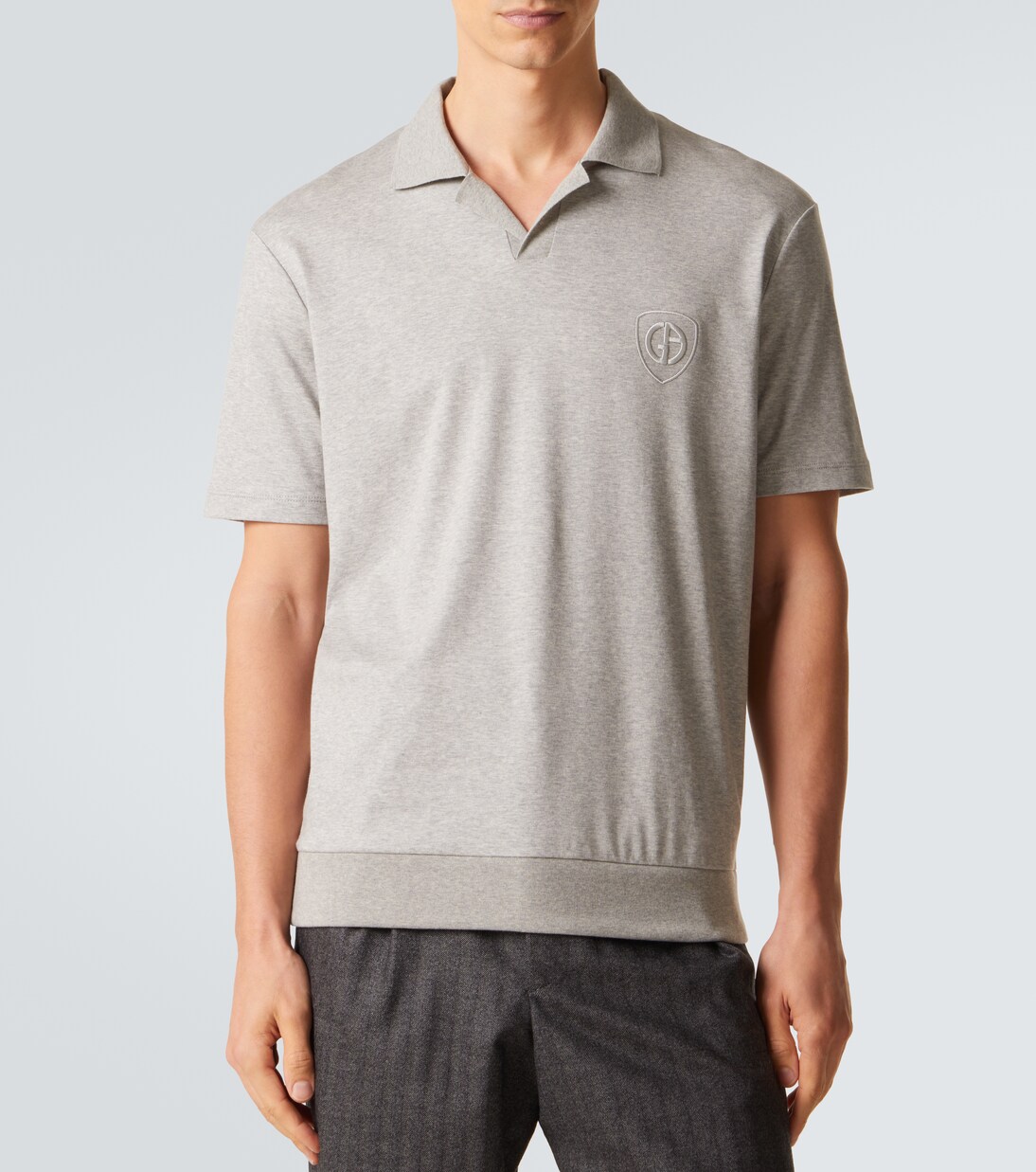 Cotton jersey polo shirt | Giorgio Armani