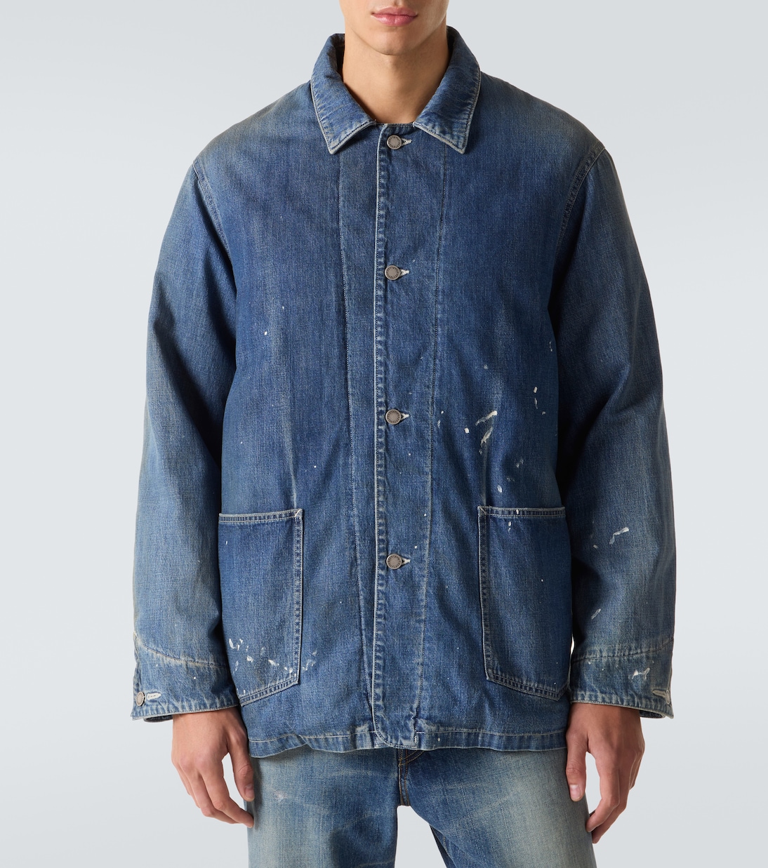 Denim down overshirt | Visvim