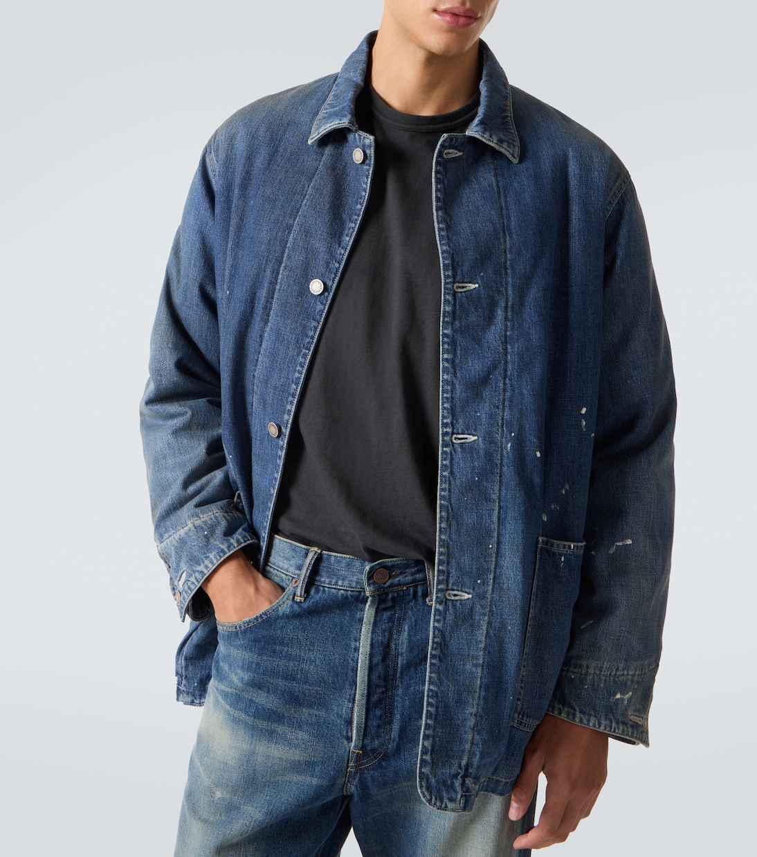 Denim down overshirt | Visvim