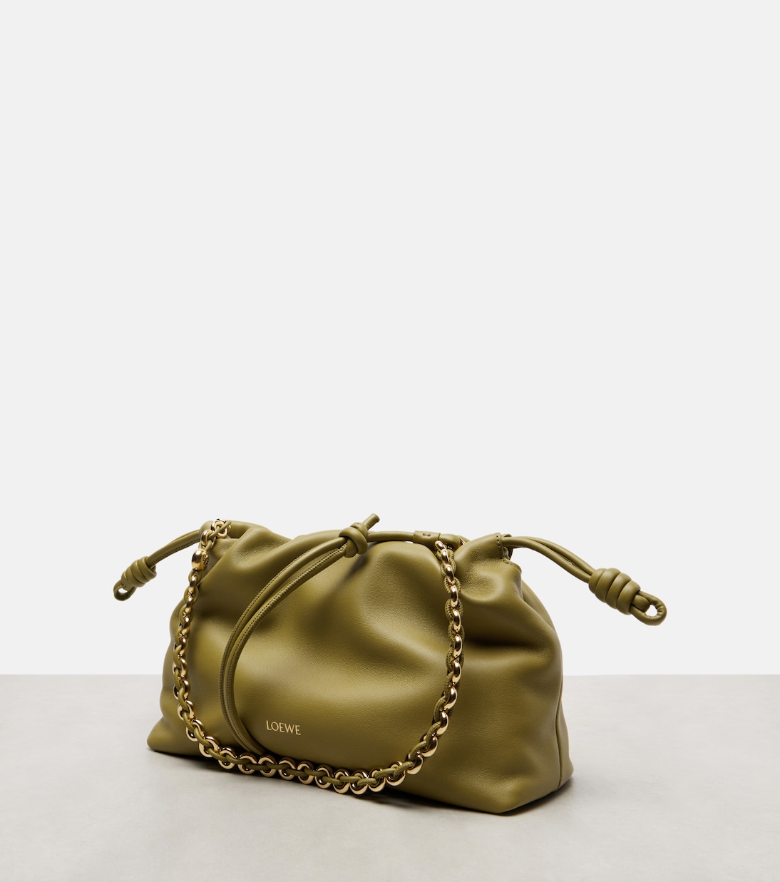 Flamenco Medium leather clucth | Loewe