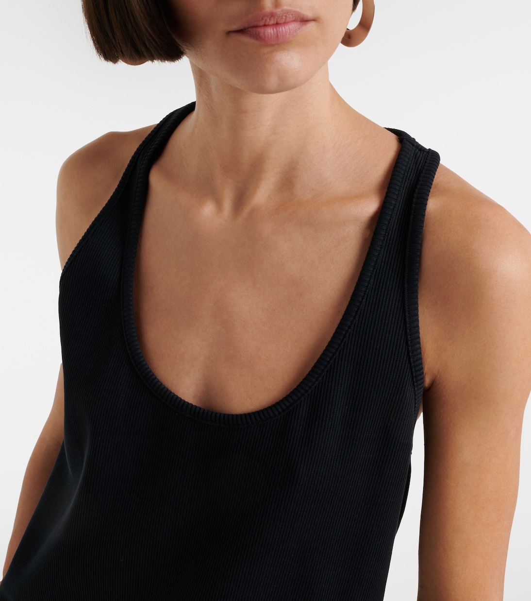 Minikleid aus Rippstrick mit Federn | The Attico