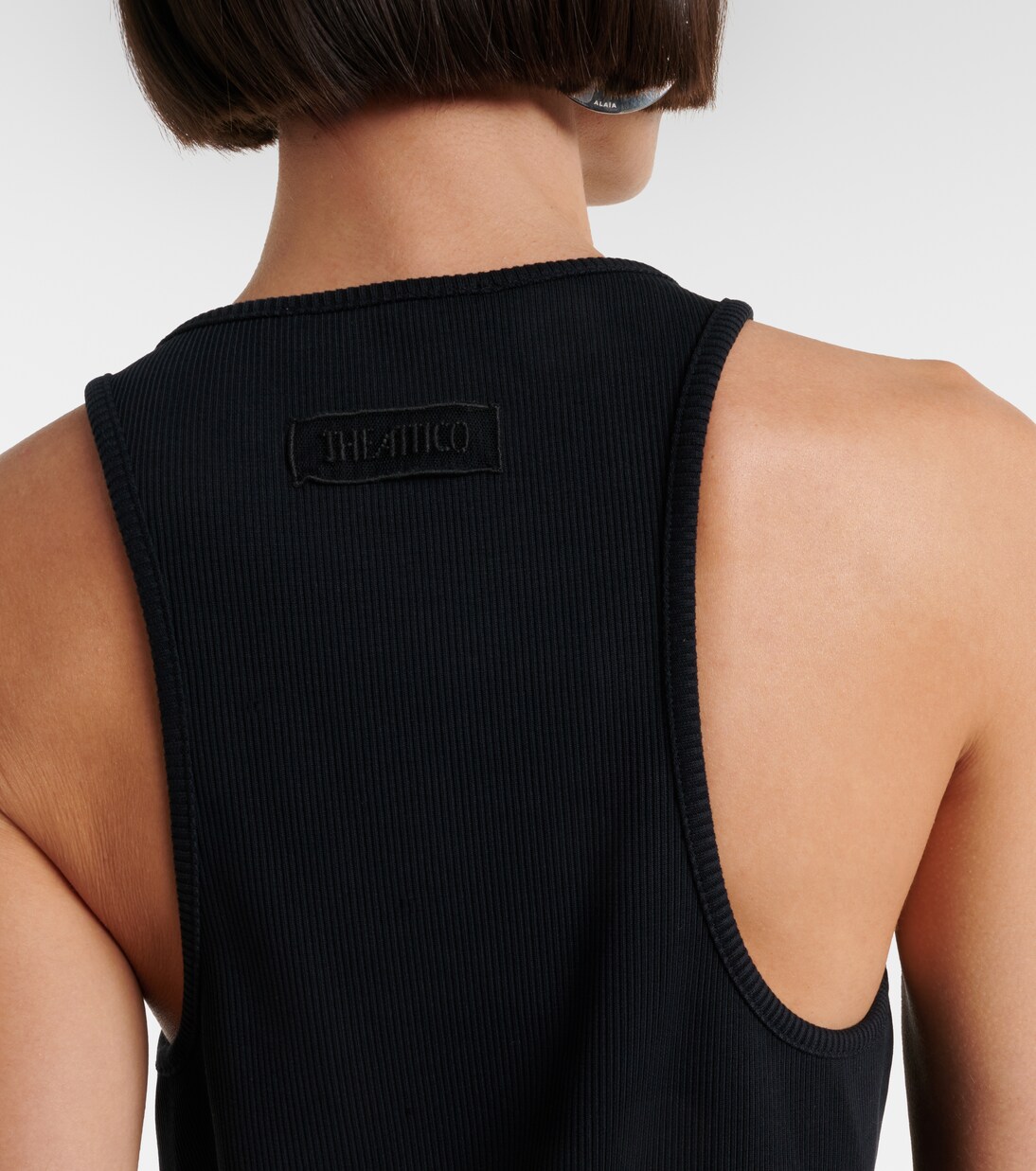 Minikleid aus Rippstrick mit Federn | The Attico