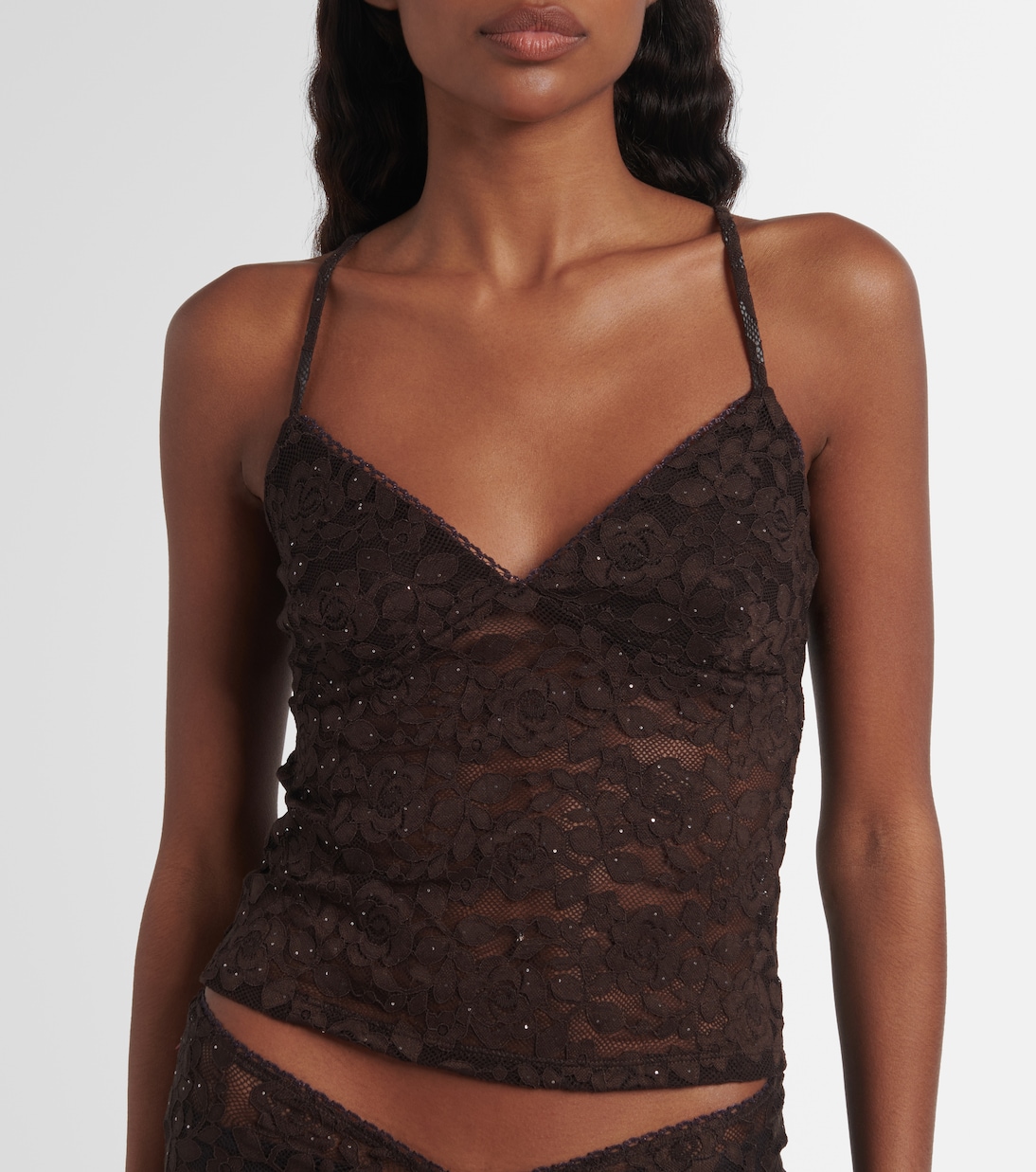 Top Daisy en dentelle à fleurs | Bananhot