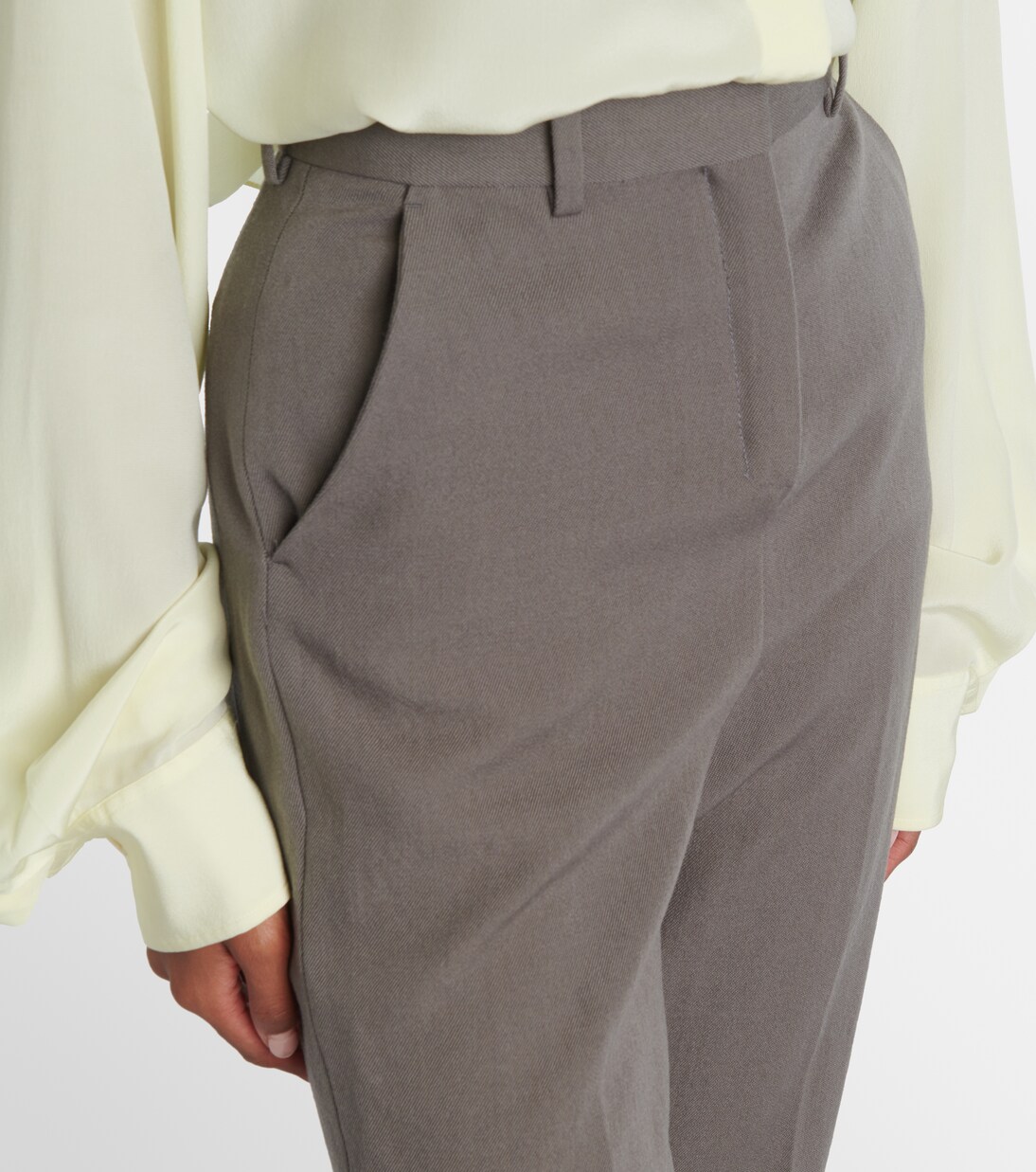 Schmale High-Rise-Hose Lucia aus Wolle | Calvin Klein