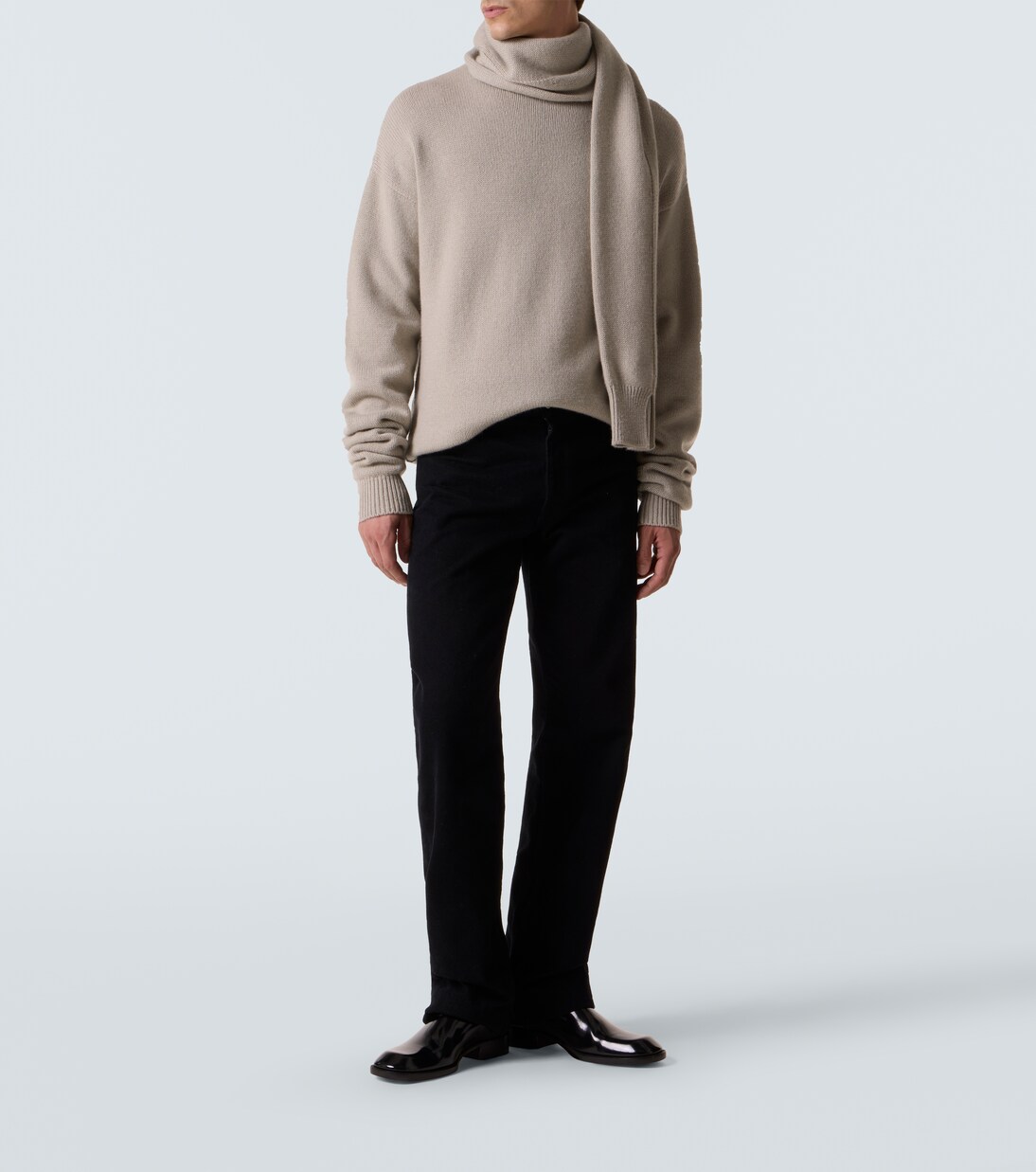Rex 2 scarf-detail cashmere sweater | Calvin Klein Collection