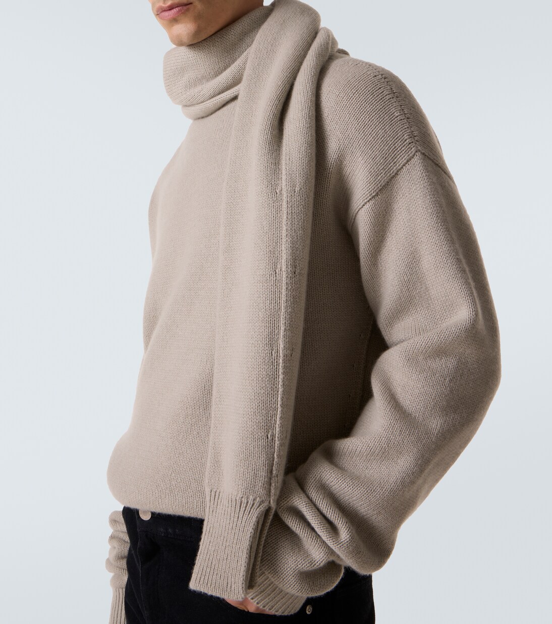 Rex 2 scarf-detail cashmere sweater | Calvin Klein Collection