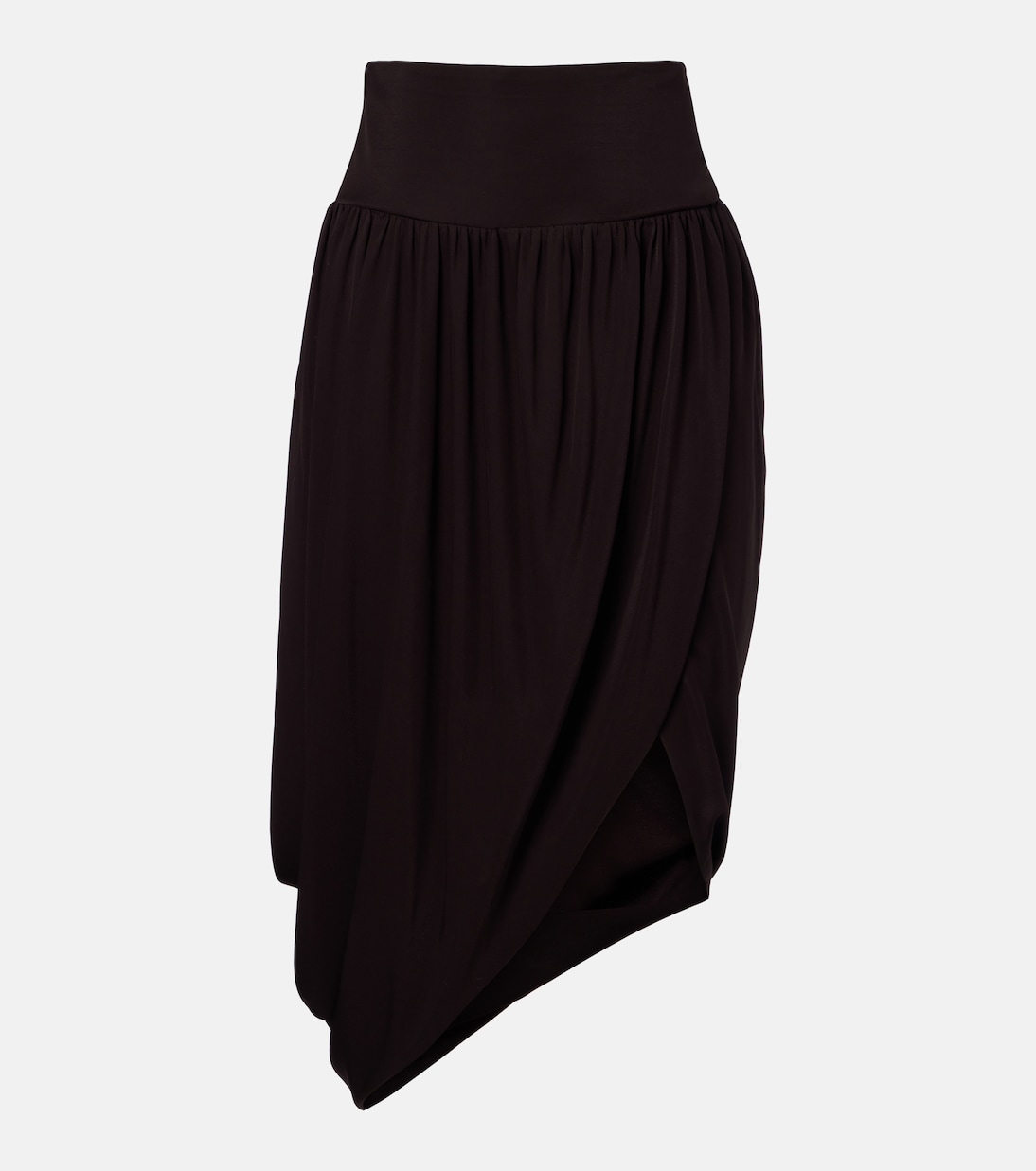 Twisted asymmetric jersey midi skirt | Alaïa