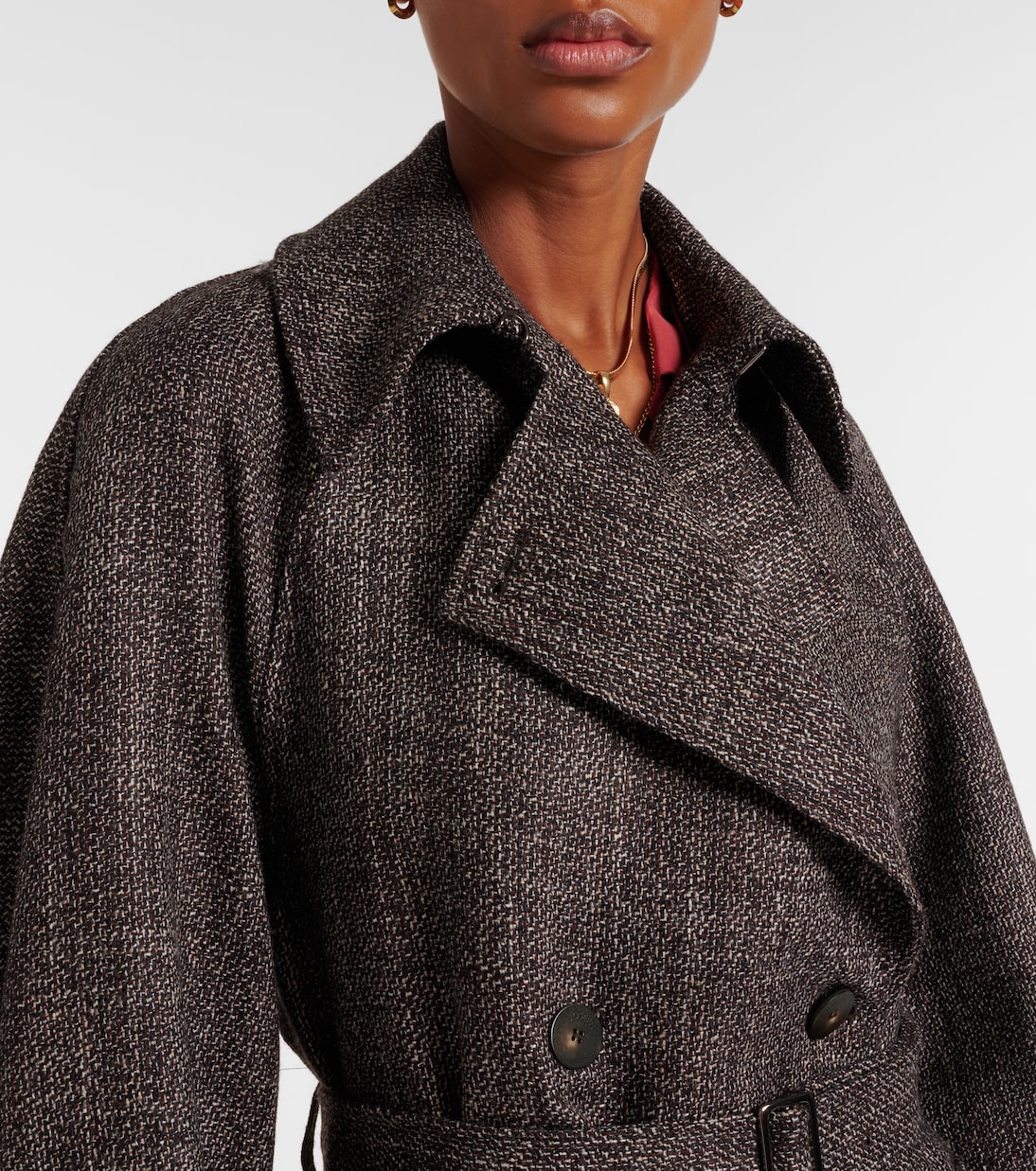 Laurin double-breasted virgin wool coat | Joseph