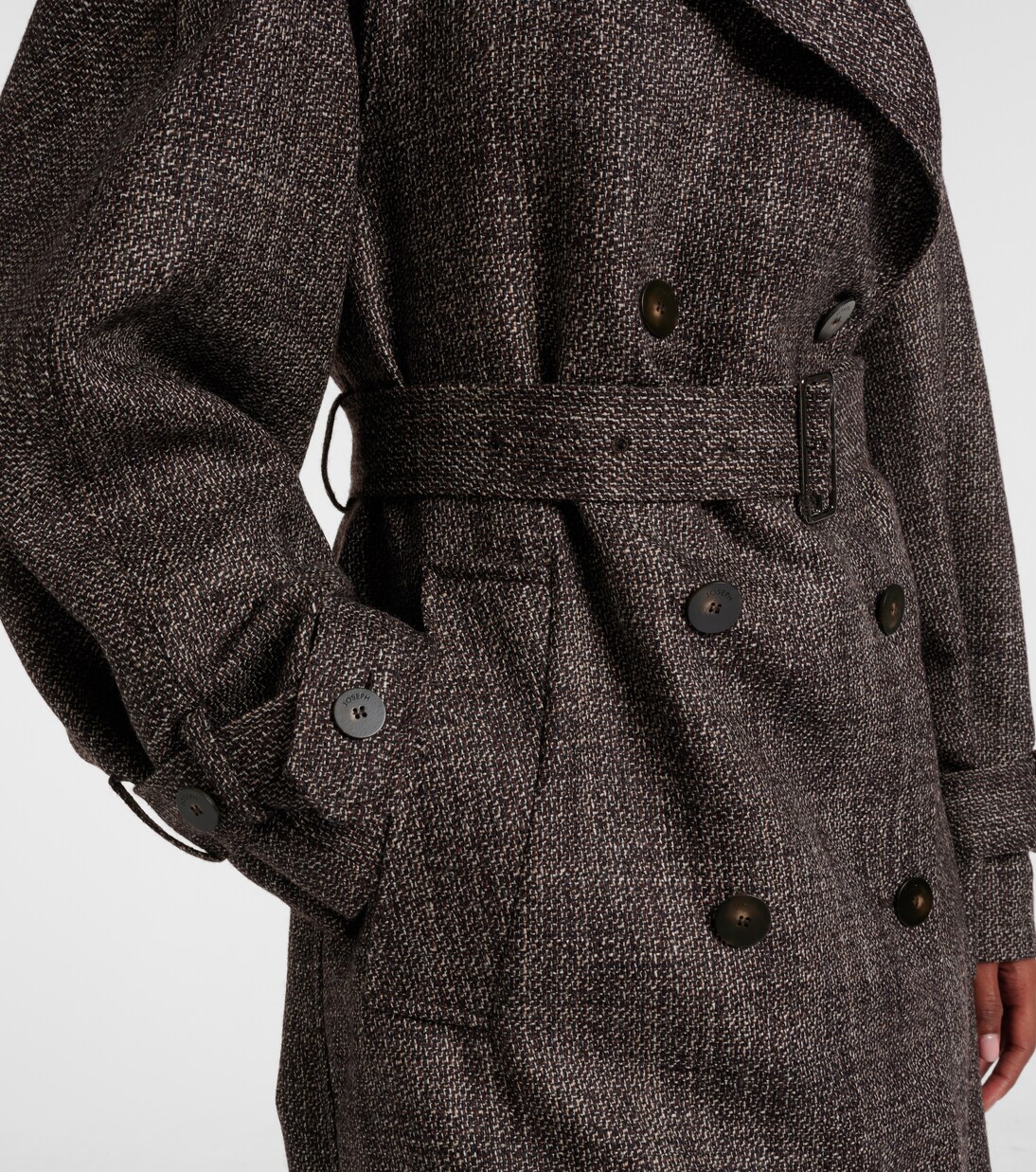 Laurin double-breasted virgin wool coat | Joseph
