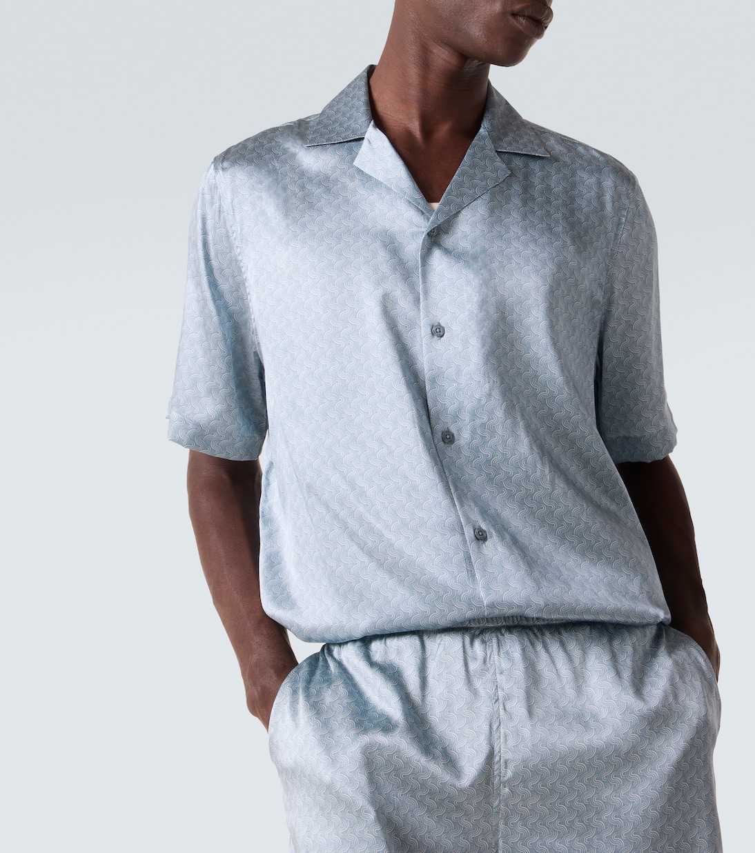 Roberto printed silk bowling shirt | Frescobol Carioca
