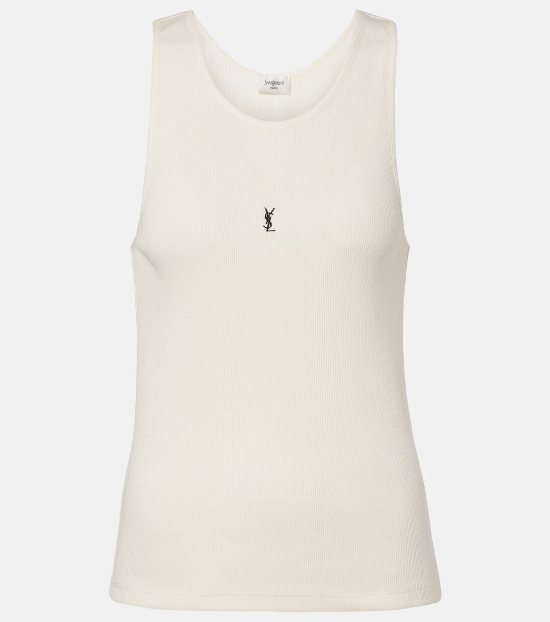Cassandre ribbed-knit cotton tank top | Saint Laurent