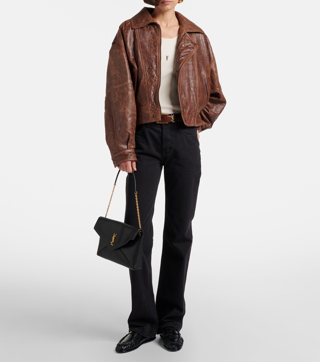 Cassandre ribbed-knit cotton tank top | Saint Laurent