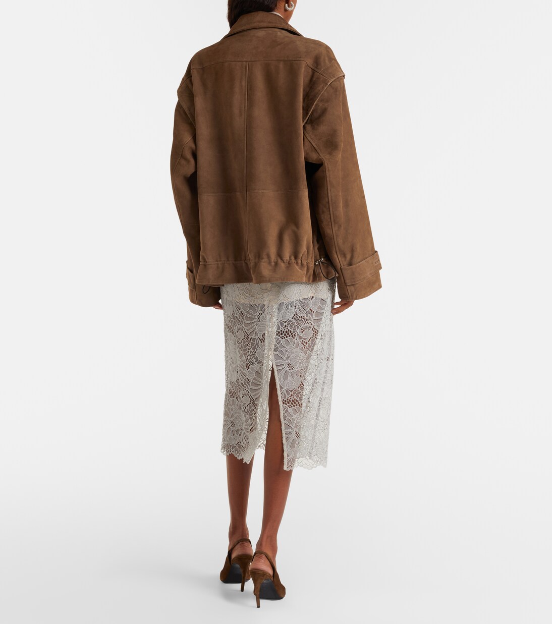 Floral lace guipure pencil skirt | Rotate