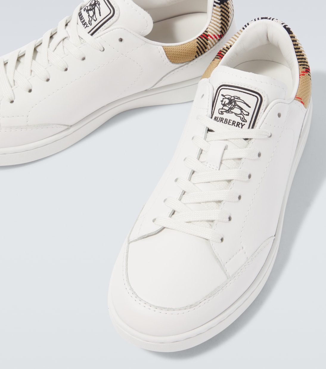 Set Burberry Check皮革运动鞋 | Burberry