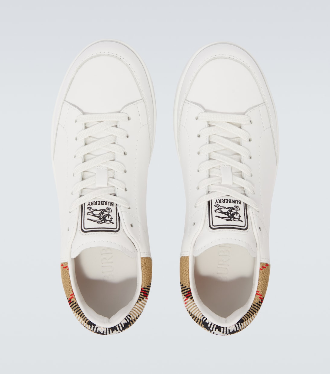 Set Burberry Check皮革运动鞋 | Burberry