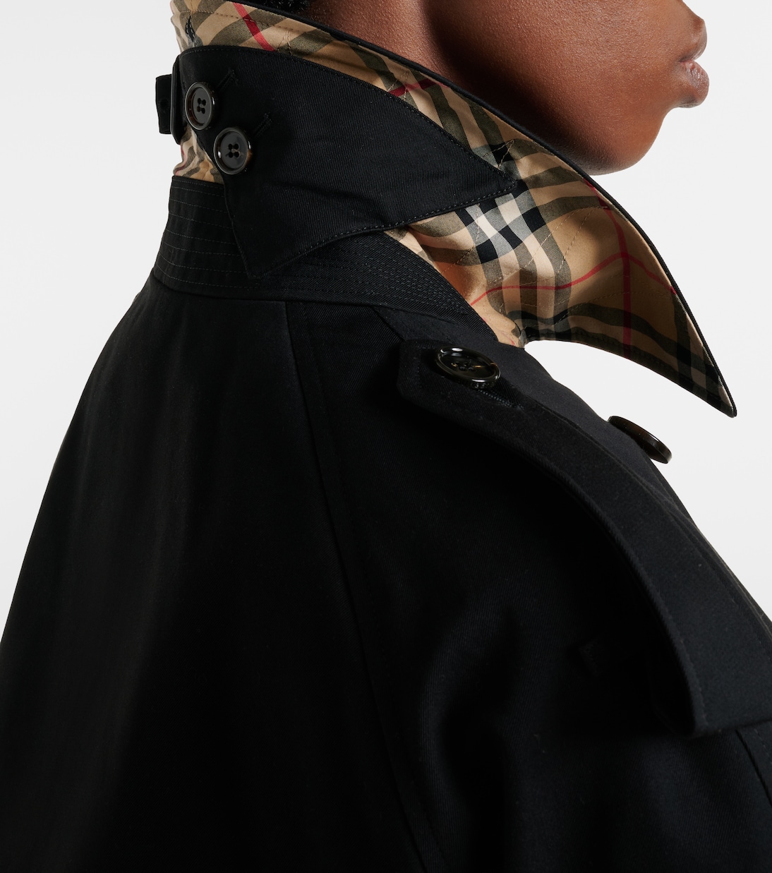 Cropped cotton gabardine trench coat | Burberry