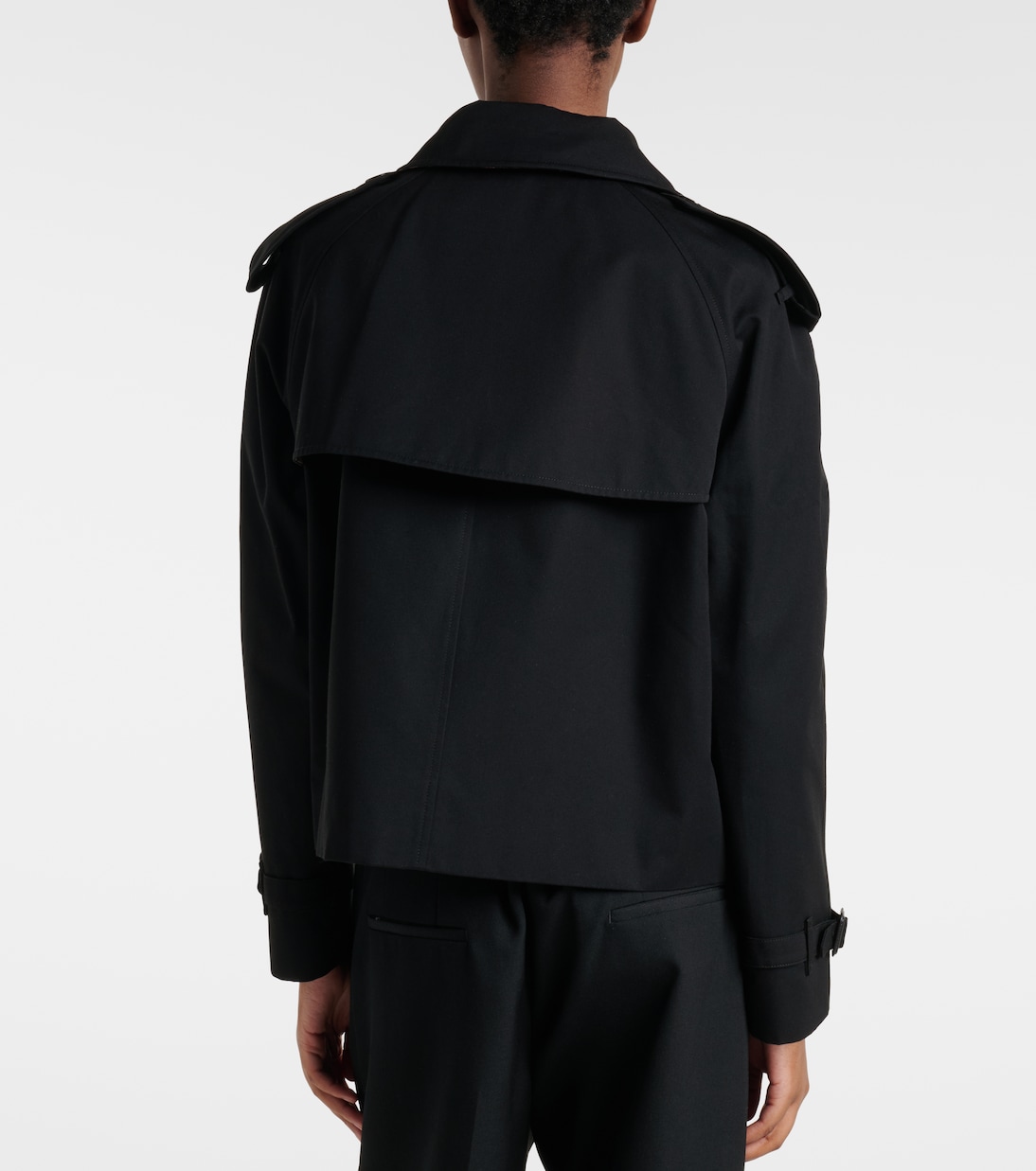 Cropped cotton gabardine trench coat | Burberry