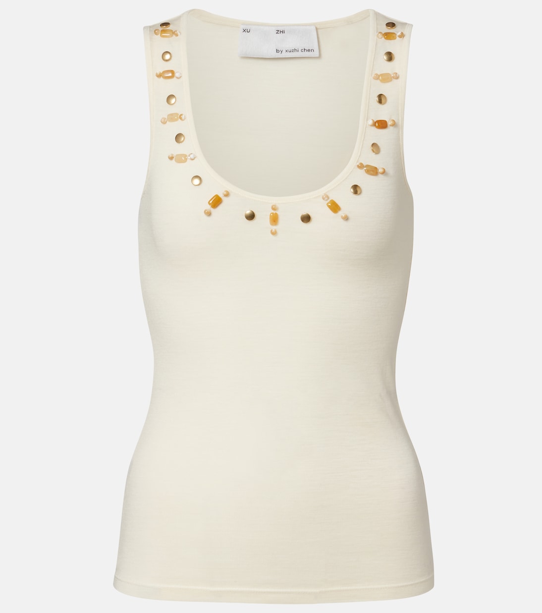 Beaded wool tank top | Xu Zhi