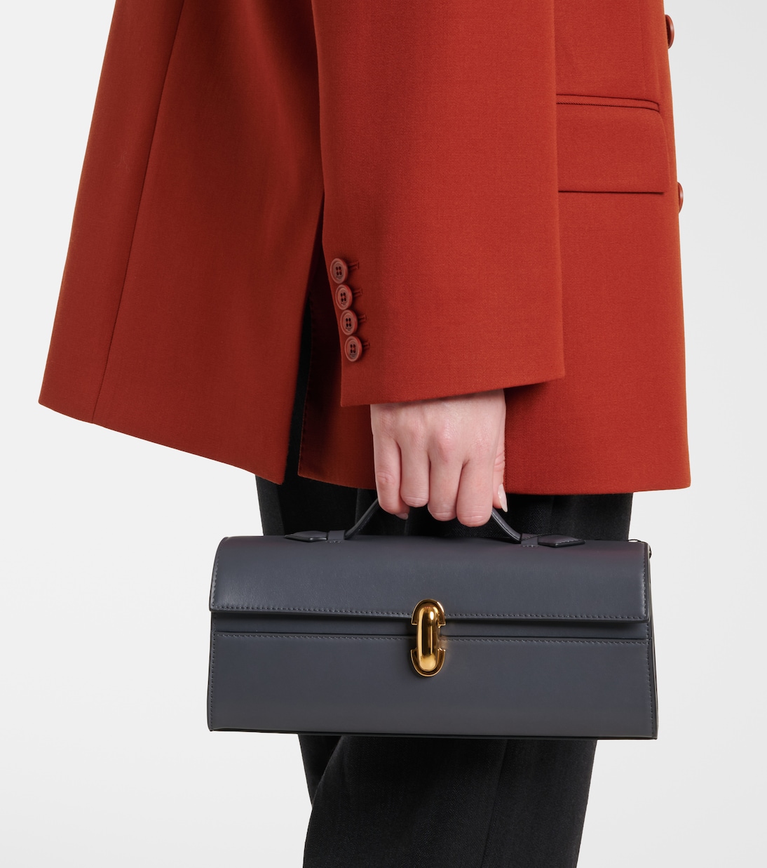 Symmetry Slim leather top-handle bag | Savette