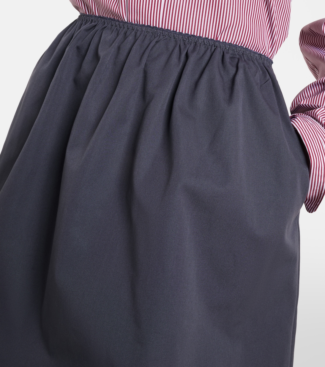 Cotton poplin midi skirt | Miu Miu