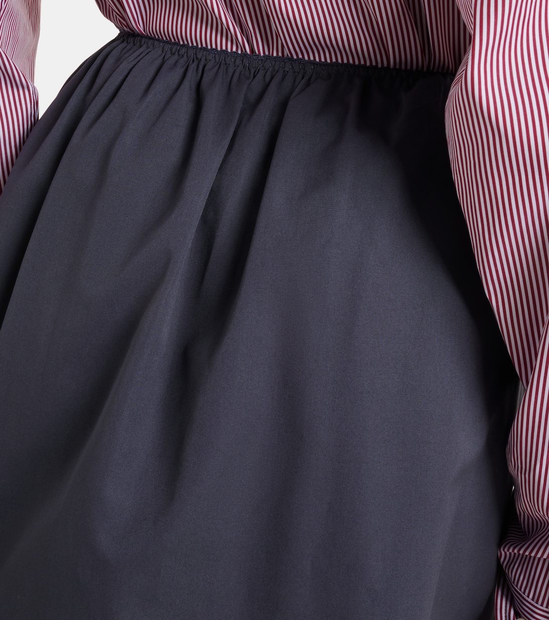 Cotton poplin midi skirt | Miu Miu