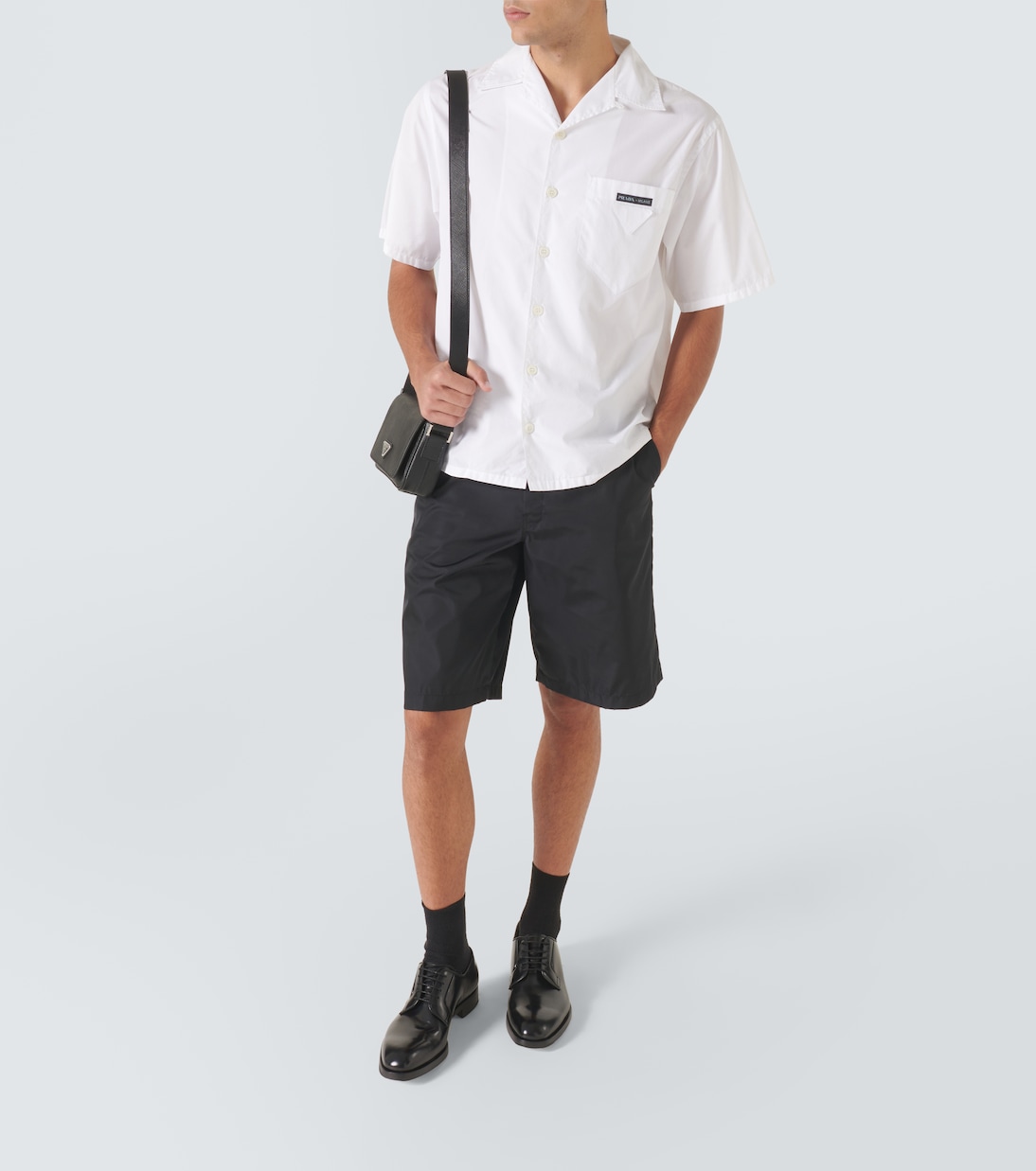 Camicia bowling in popeline di cotone | Prada