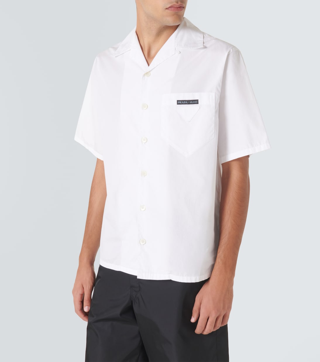 Camicia bowling in popeline di cotone | Prada
