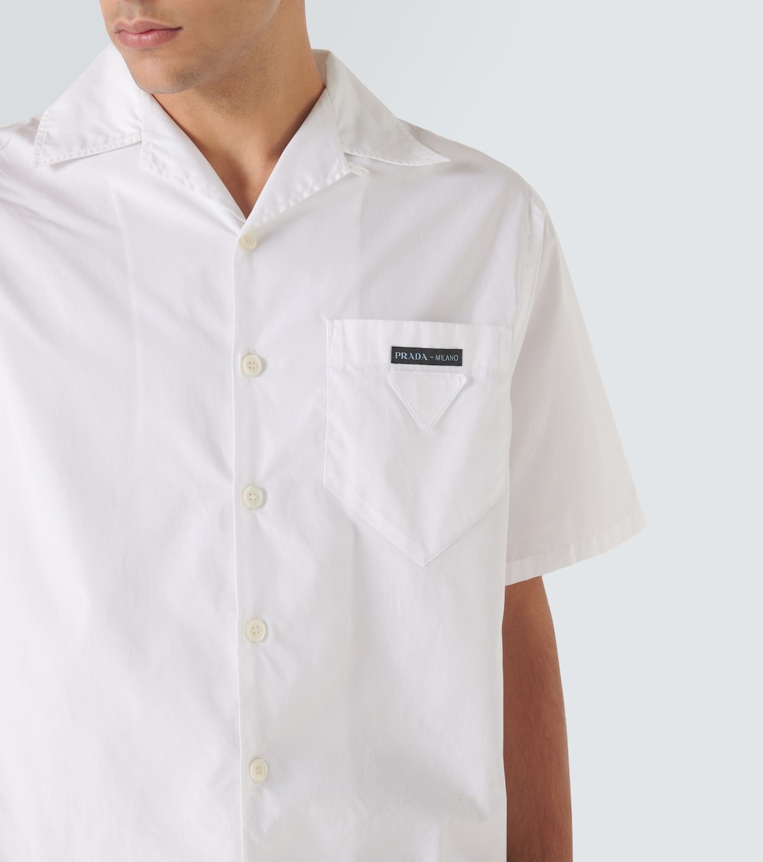 Camicia bowling in popeline di cotone | Prada