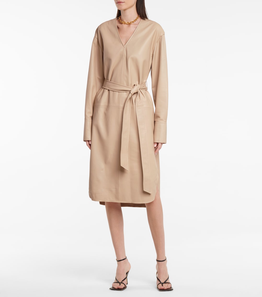 Dahlia leather midi dress | Joseph