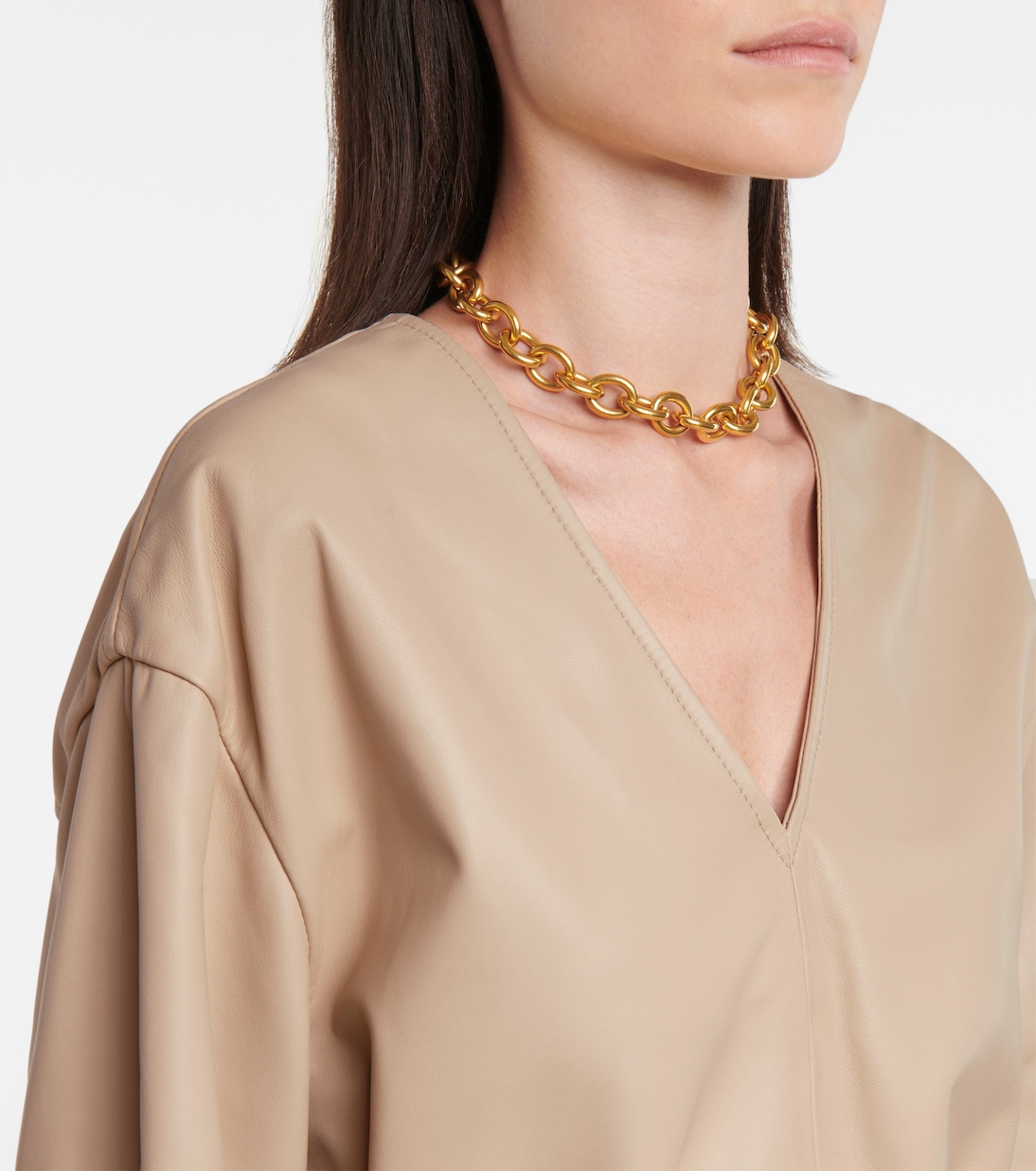 Dahlia leather midi dress | Joseph