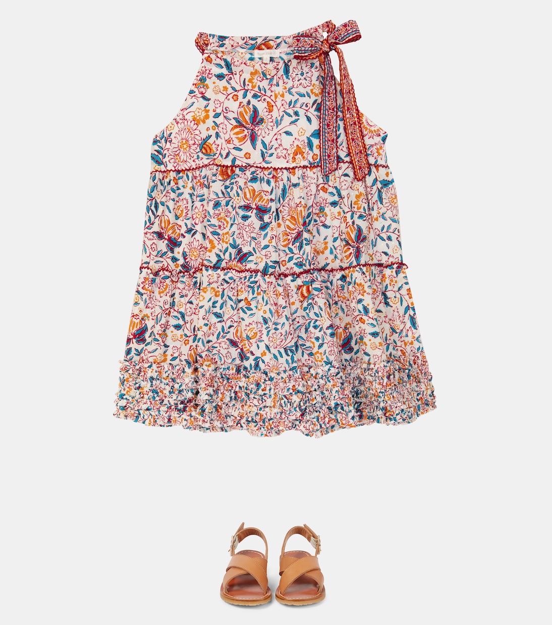 Carine floral cotton dress | Poupette St Barth Kids