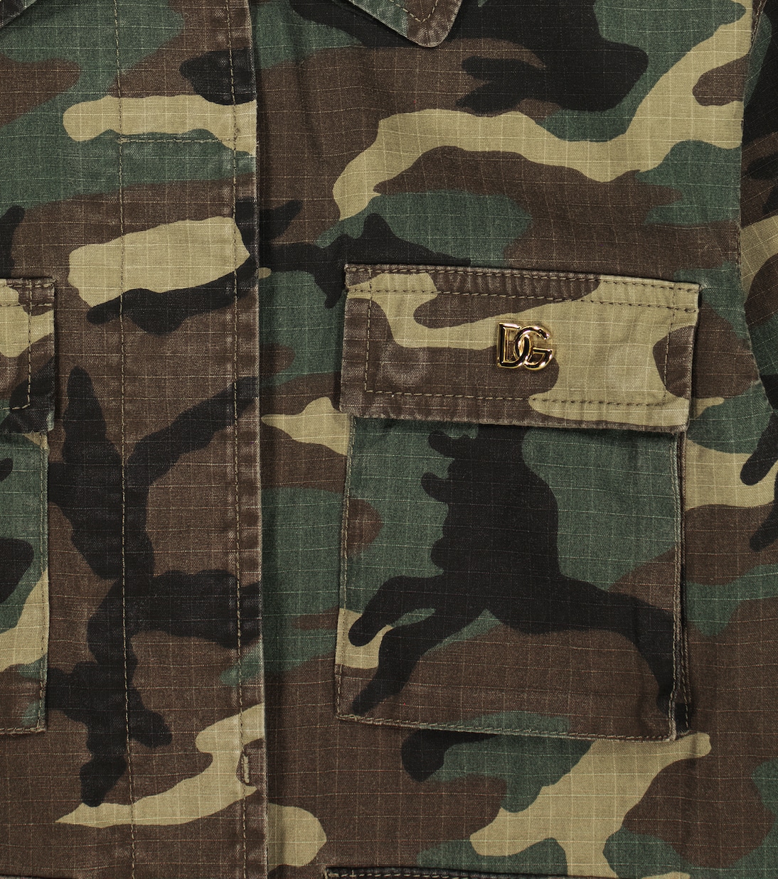 Chaqueta de algodón con camuflaje | Dolce&Gabbana Kids