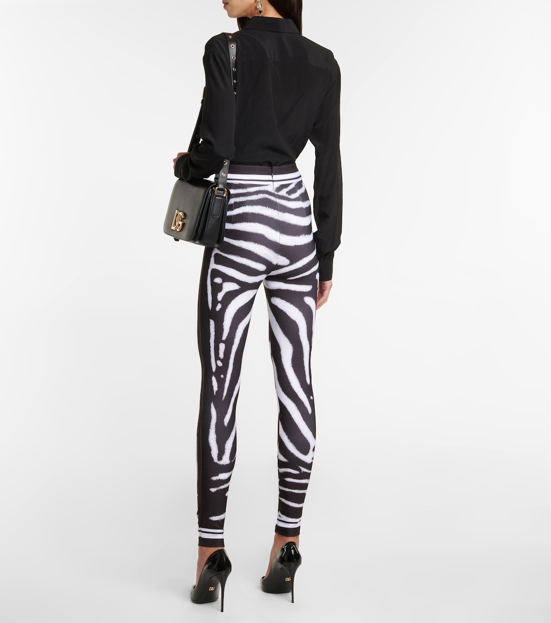 Zebra-print high-rise leggings | Dolce&Gabbana