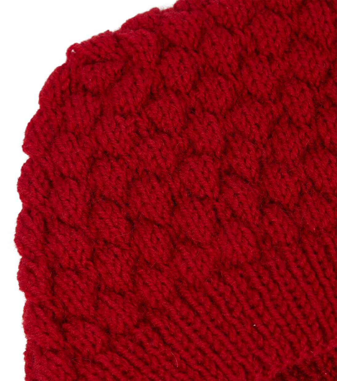Bobble wool-blend hat | Caramel