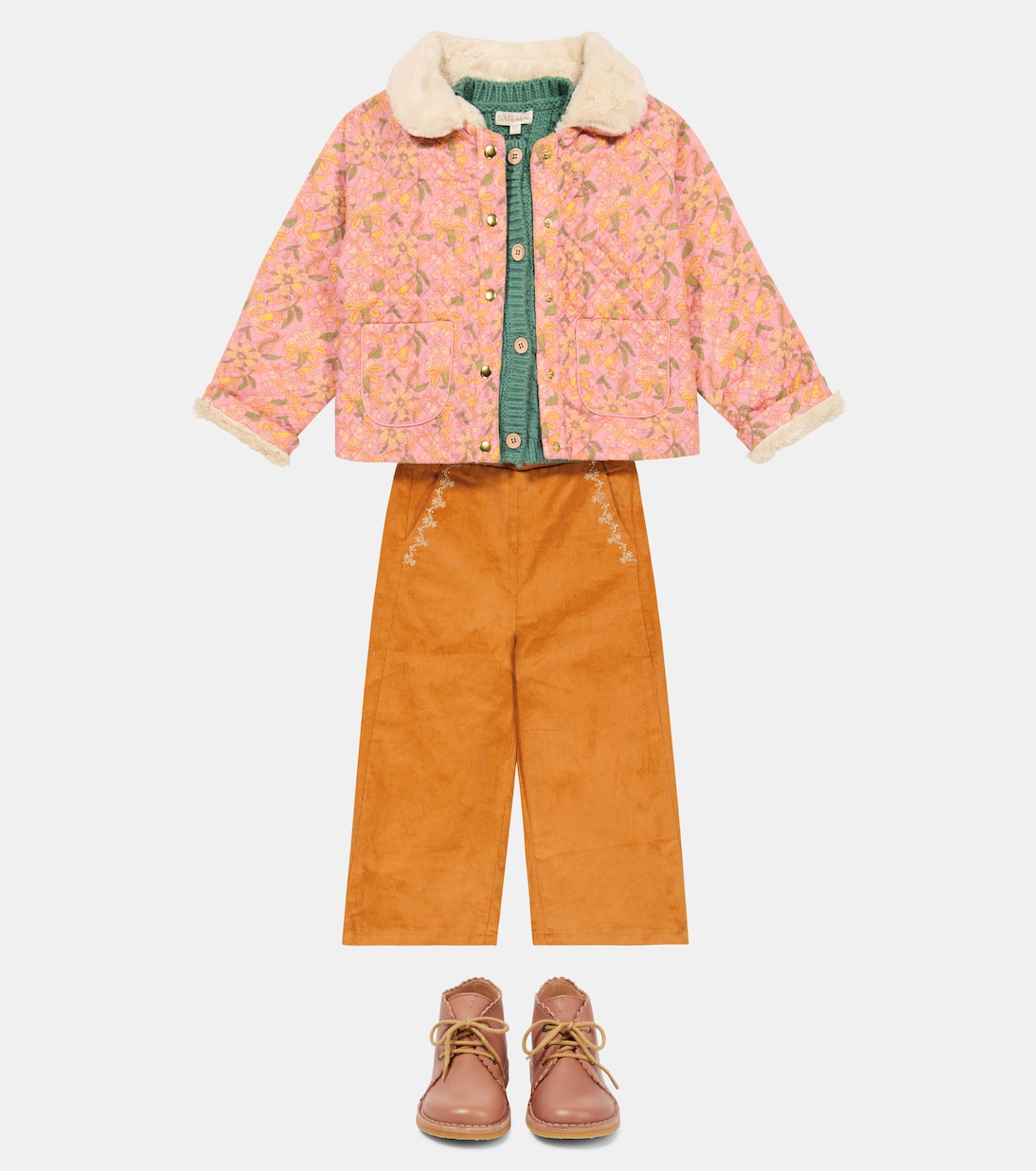 Flor embroidered cotton pants | Louise Misha