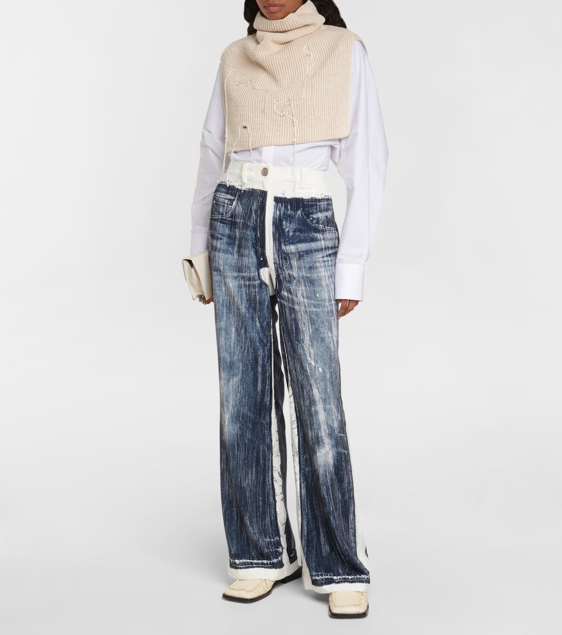 Ribbed-knit wool-blend collar | Acne Studios