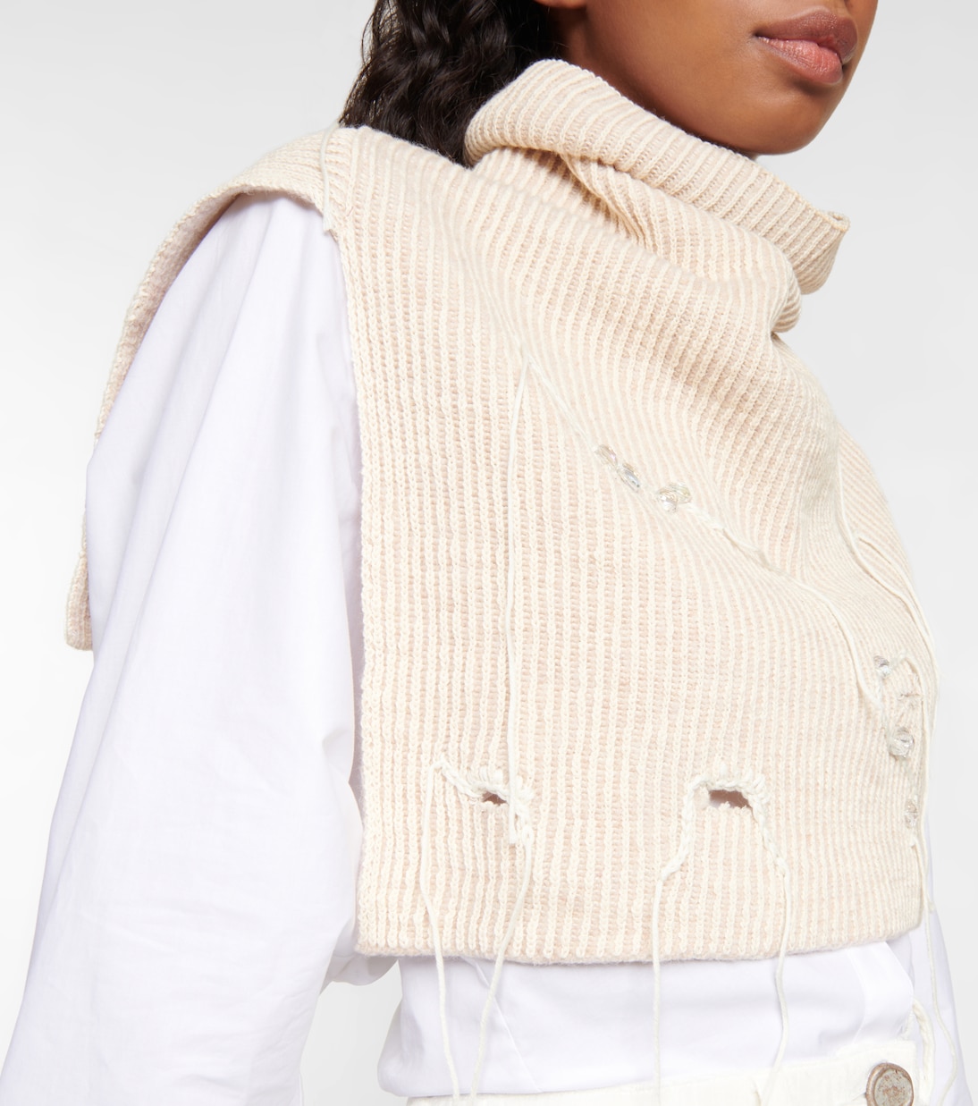 Ribbed-knit wool-blend collar | Acne Studios