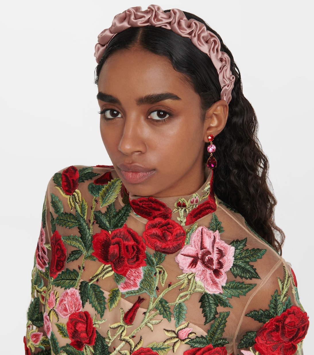 Lia silk satin headband | Jennifer Behr