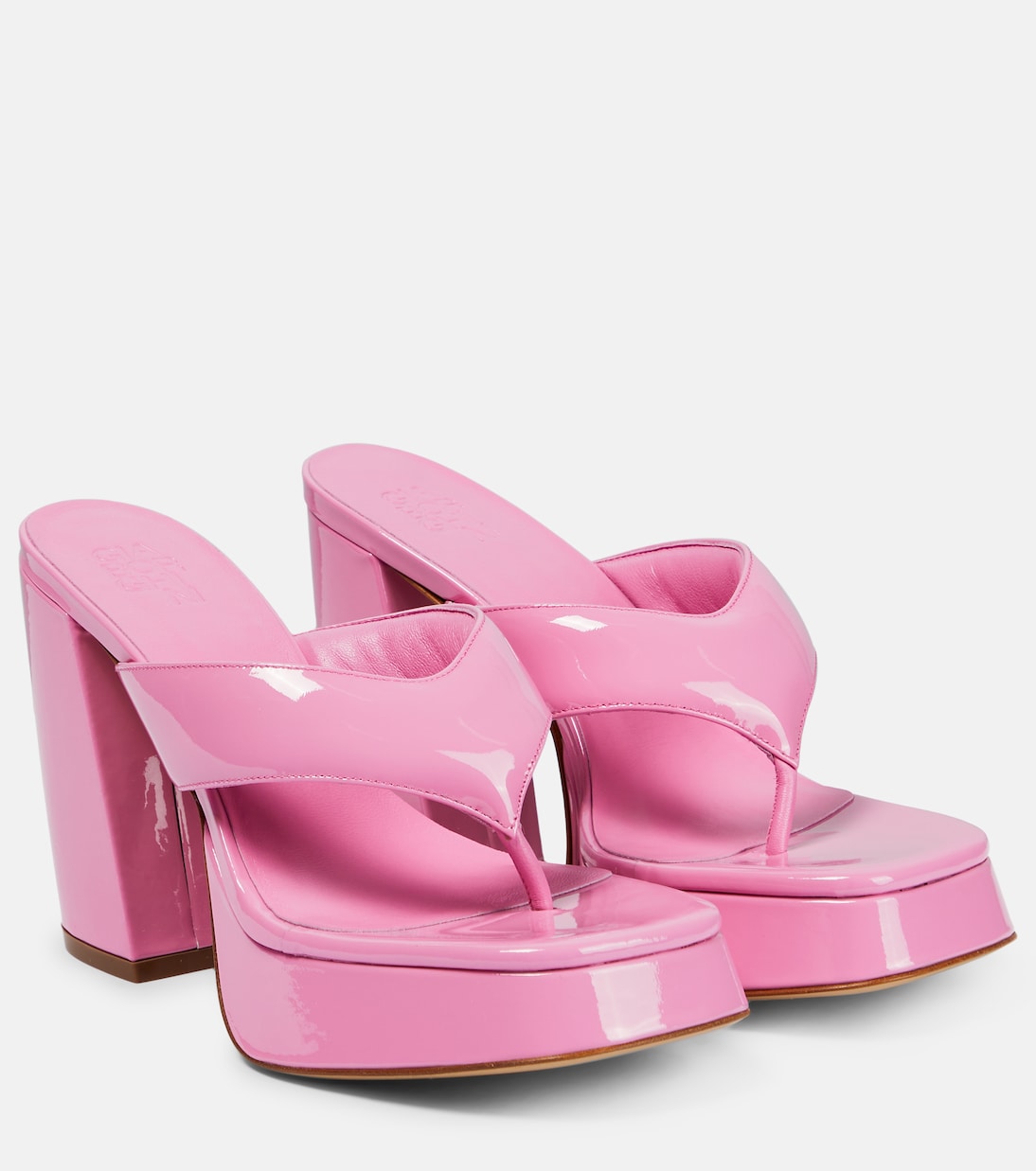 Patent leather platform sandals | Gia Borghini