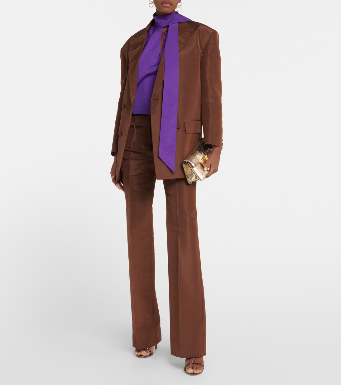Camicia in misto cotone con lavallière | Valentino