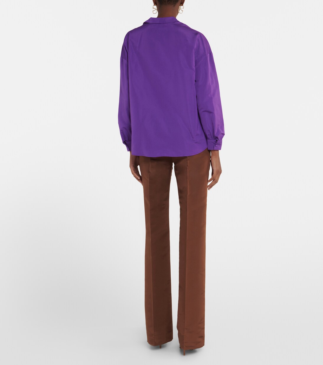 Camicia in misto cotone con lavallière | Valentino